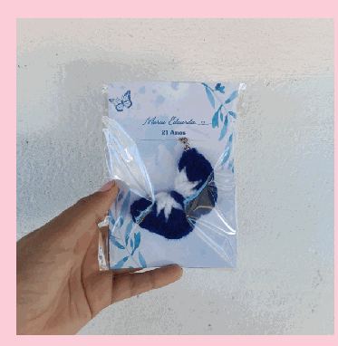 Chaveiro borboleta em crochê feito à mão