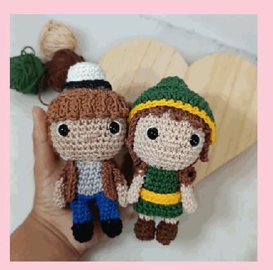 Personalizados 10cm em crochê feito à mão