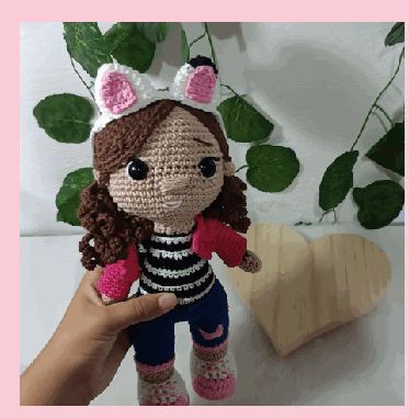 Boneca Gabby em crochê feito à mão